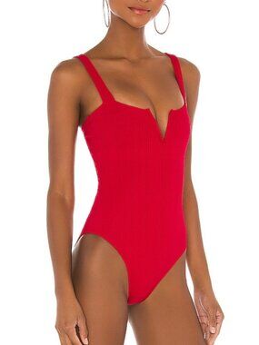 NWOT Lspace Cha Cha Classic One Piece in Lipstick Red Size 8